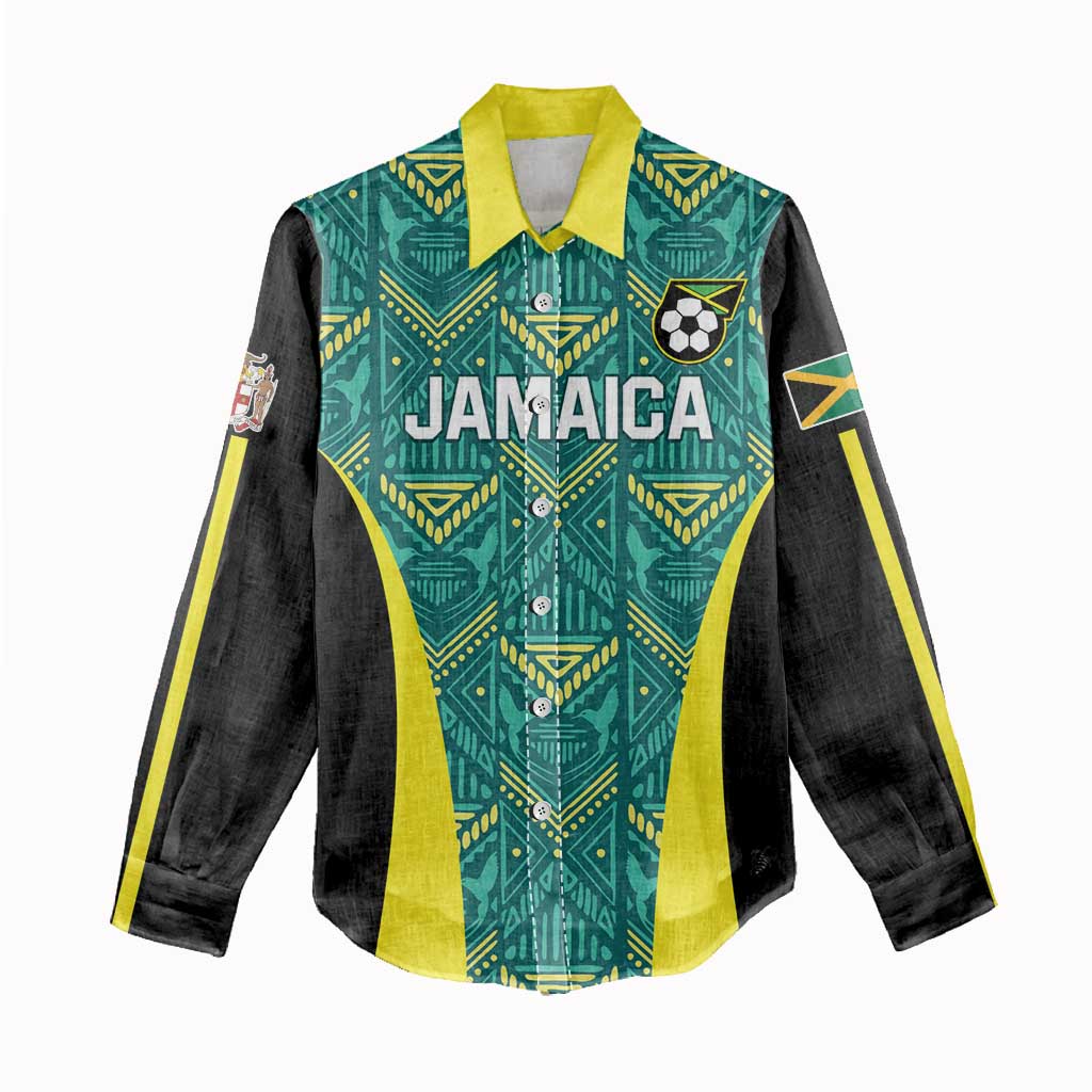Custom Jamaica Football Women Casual Shirt We Believe Reggae Boyz