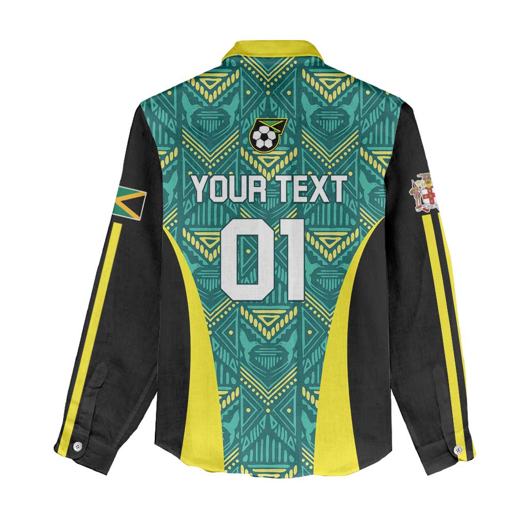 Custom Jamaica Football Women Casual Shirt We Believe Reggae Boyz