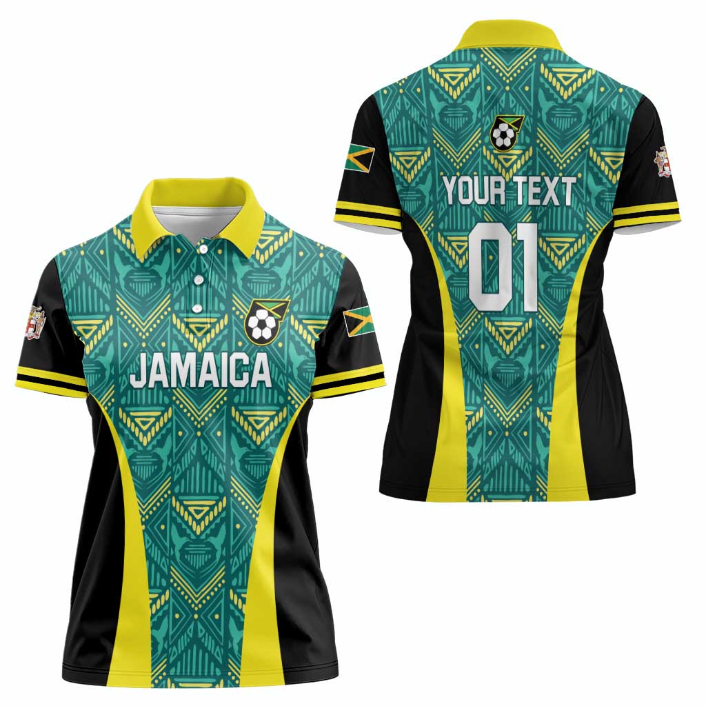 Custom Jamaica Football Women Polo Shirt We Believe Reggae Boyz