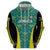 Custom Jamaica Football Zip Hoodie We Believe Reggae Boyz