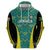 Custom Jamaica Football Zip Hoodie We Believe Reggae Boyz