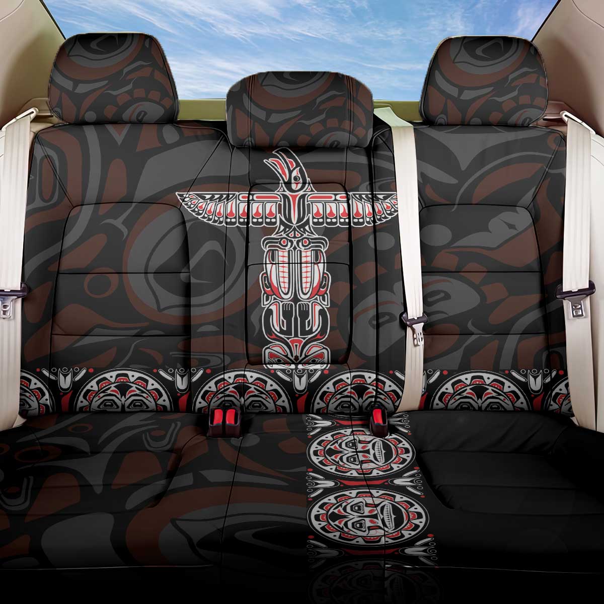 Canada Haida Totem Back Car Seat Cover Haida Spirit
