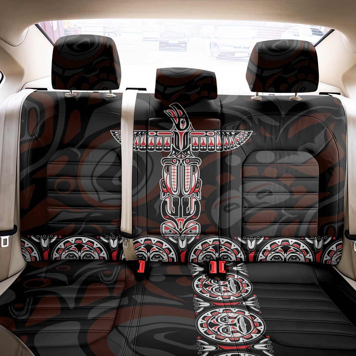 Canada Haida Totem Back Car Seat Cover Haida Spirit