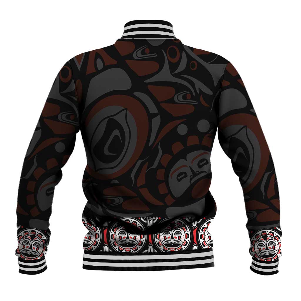 Canada Haida Totem Baseball Jacket Haida Spirit