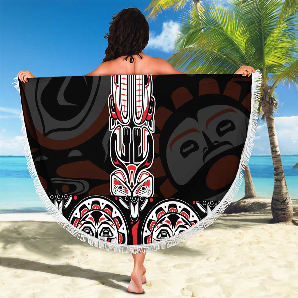 Canada Haida Totem Beach Blanket Haida Spirit