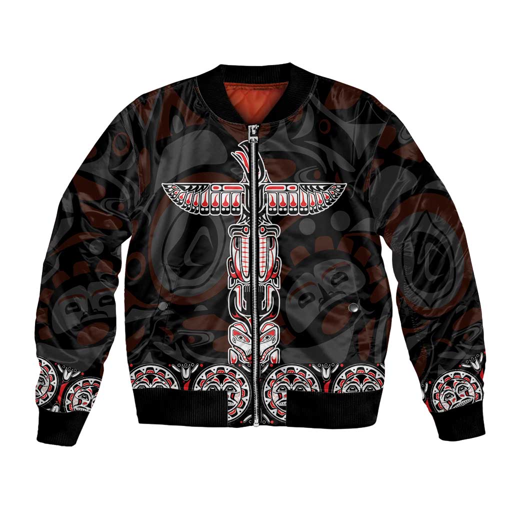 Canada Haida Totem Bomber Jacket Haida Spirit