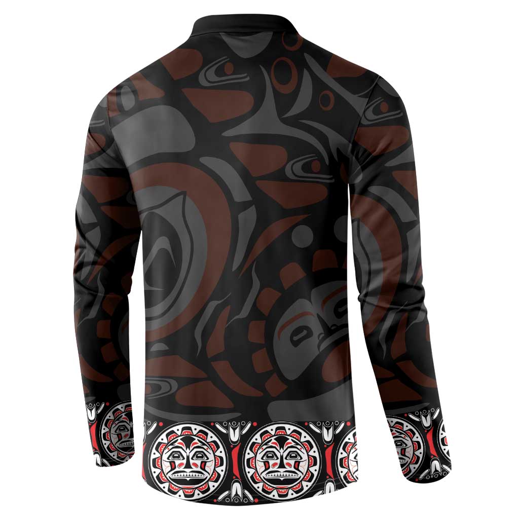 Canada Haida Totem Button Sweatshirt Haida Spirit