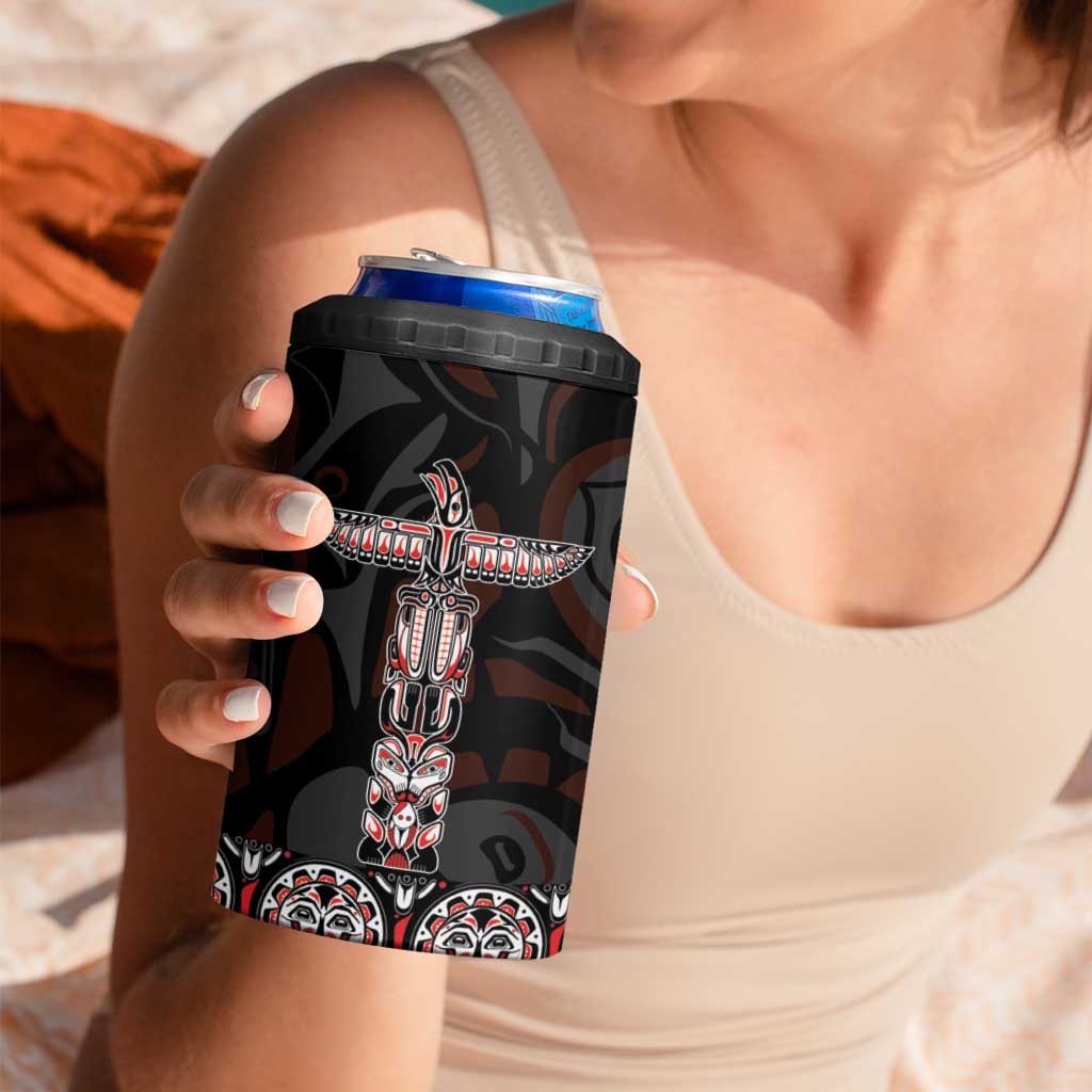 Canada Haida Totem 4 in 1 Can Cooler Tumbler Haida Spirit