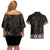 Canada Haida Totem Couples Matching Off Shoulder Short Dress and Hawaiian Shirt Haida Spirit