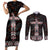 Canada Haida Totem Couples Matching Short Sleeve Bodycon Dress and Long Sleeve Button Shirt Haida Spirit