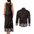 Canada Haida Totem Couples Matching Tank Maxi Dress and Long Sleeve Button Shirt Haida Spirit