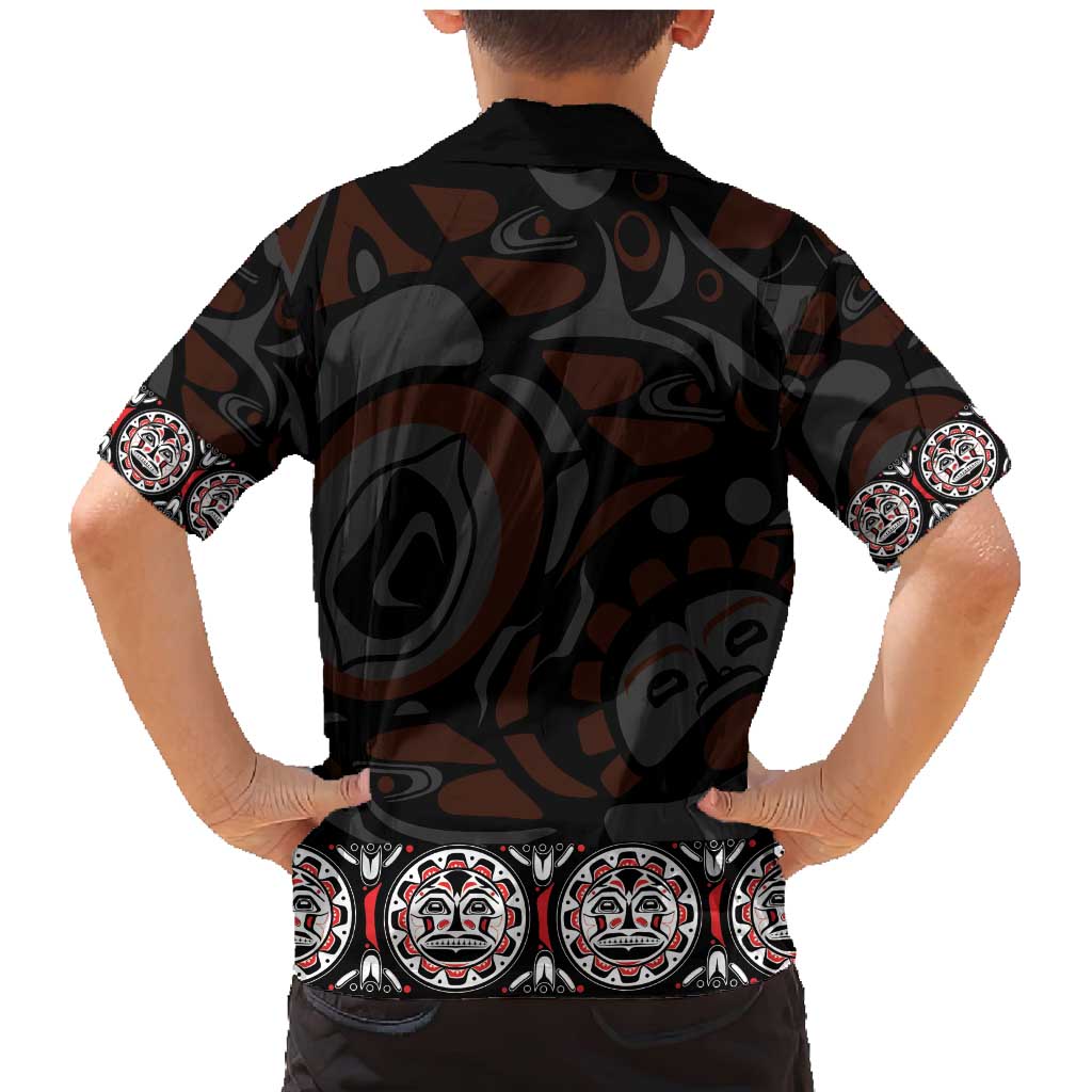 Canada Haida Totem Family Matching Mermaid Dress and Hawaiian Shirt Haida Spirit