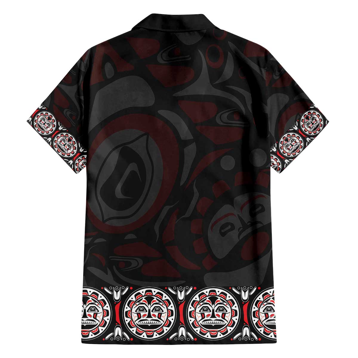 Canada Haida Totem Family Matching Off The Shoulder Long Sleeve Dress and Hawaiian Shirt Haida Spirit