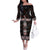 Canada Haida Totem Family Matching Off The Shoulder Long Sleeve Dress and Hawaiian Shirt Haida Spirit