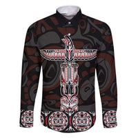 Canada Haida Totem Family Matching Off Shoulder Short Dress and Hawaiian Shirt Haida Spirit