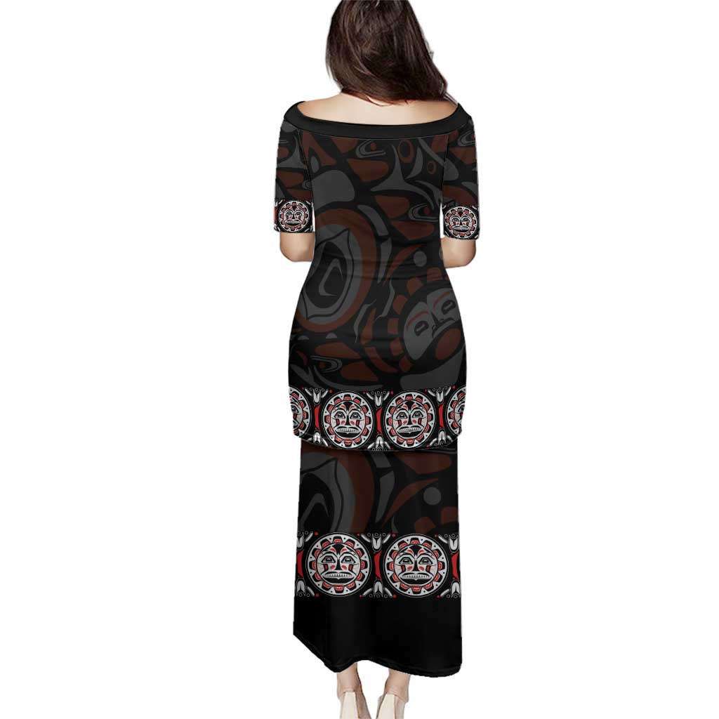 Canada Haida Totem Family Matching Puletasi and Hawaiian Shirt Haida Spirit