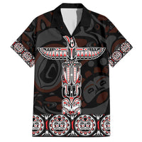 Canada Haida Totem Family Matching Short Sleeve Bodycon Dress and Hawaiian Shirt Haida Spirit