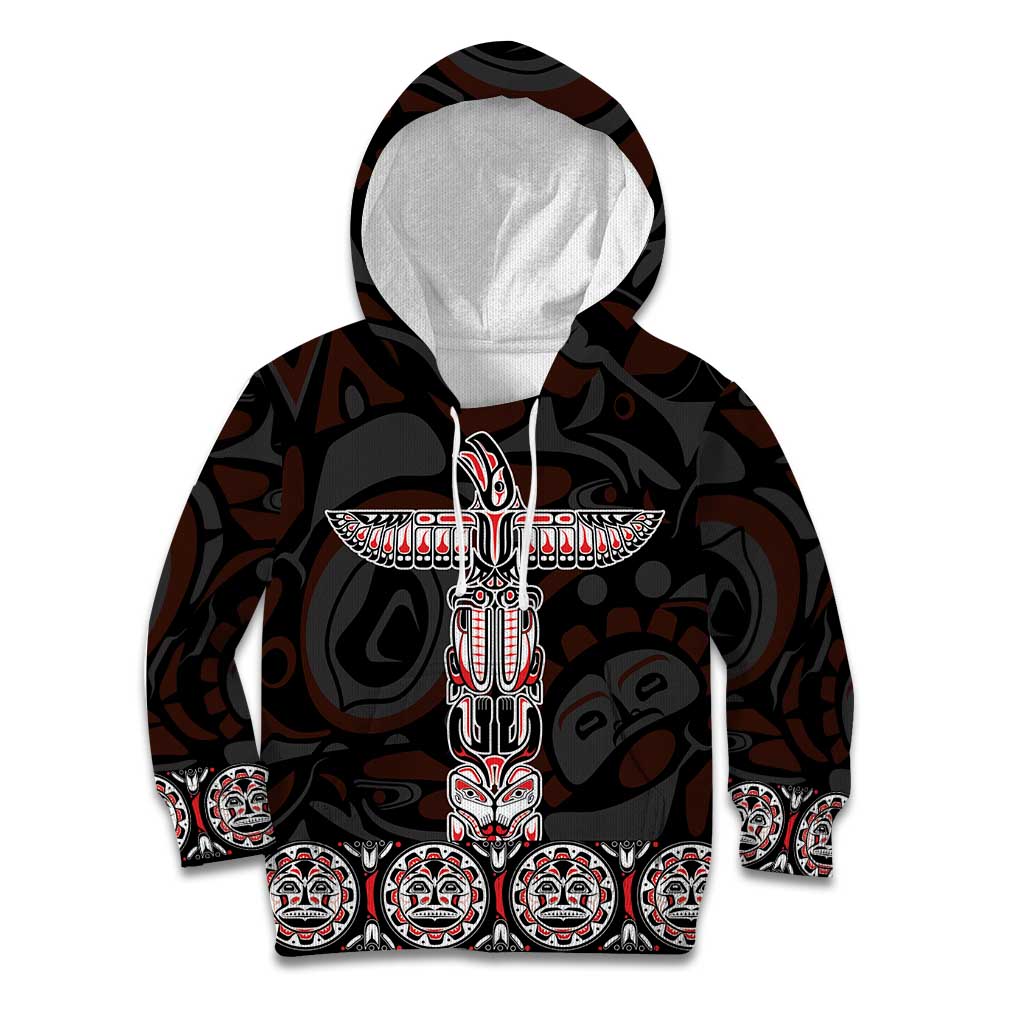 Canada Haida Totem Kid Hoodie Haida Spirit