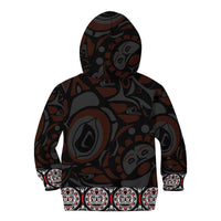 Canada Haida Totem Kid Hoodie Haida Spirit