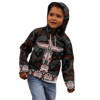 Canada Haida Totem Kid Hoodie Haida Spirit