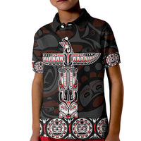 Canada Haida Totem Kid Polo Shirt Haida Spirit