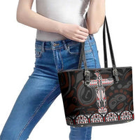 Canada Haida Totem Leather Tote Bag Haida Spirit