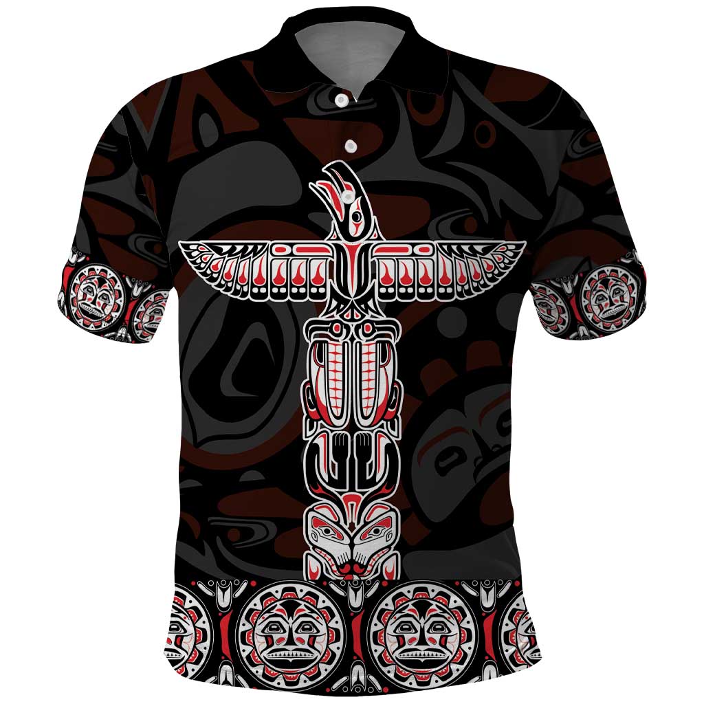 Canada Haida Totem Polo Shirt Haida Spirit
