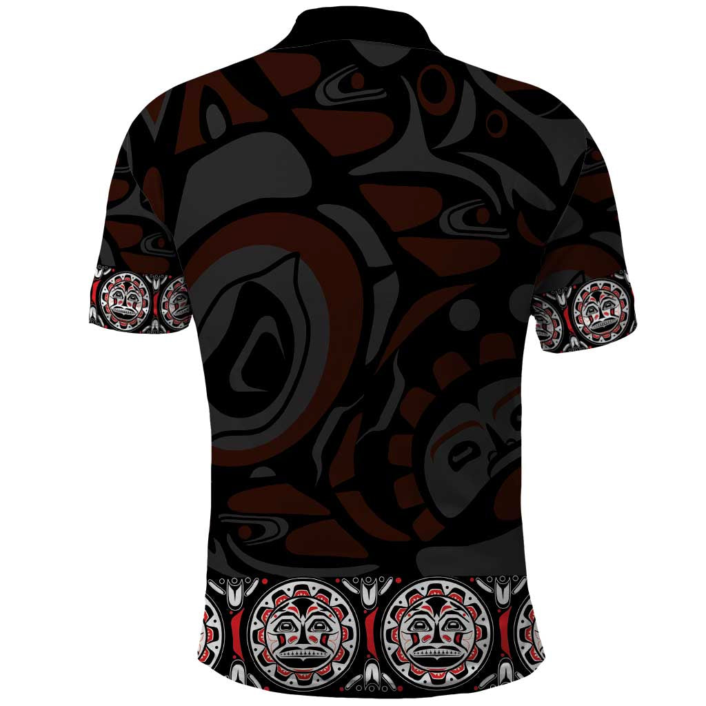 Canada Haida Totem Polo Shirt Haida Spirit
