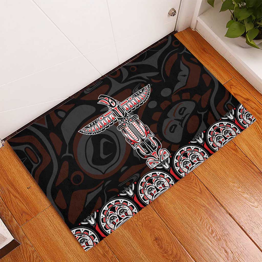 Canada Haida Totem Rubber Doormat Haida Spirit