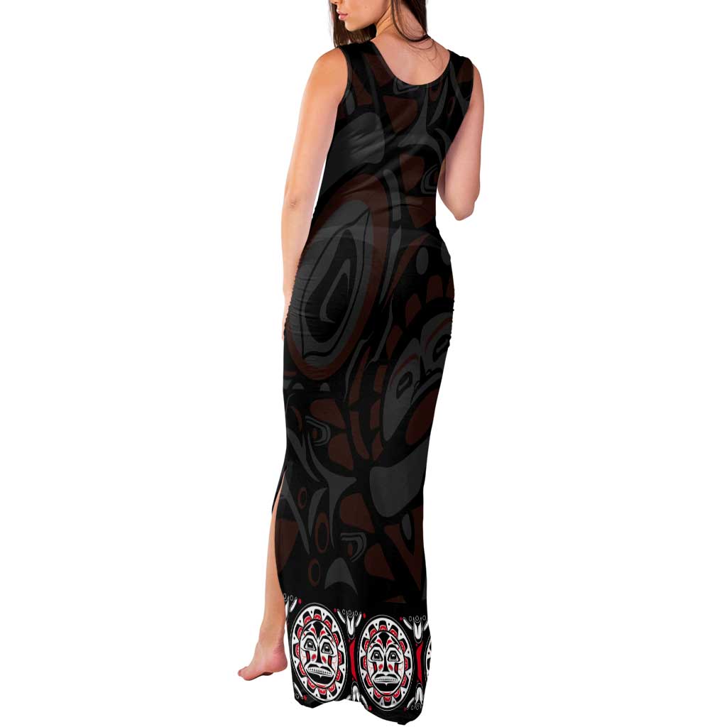 Canada Haida Totem Tank Maxi Dress Haida Spirit