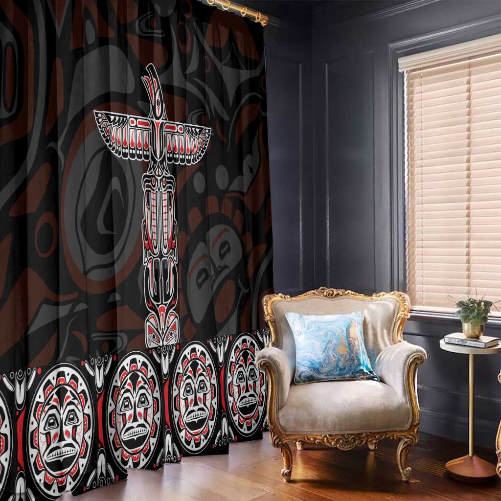 Canada Haida Totem Window Curtain Haida Spirit