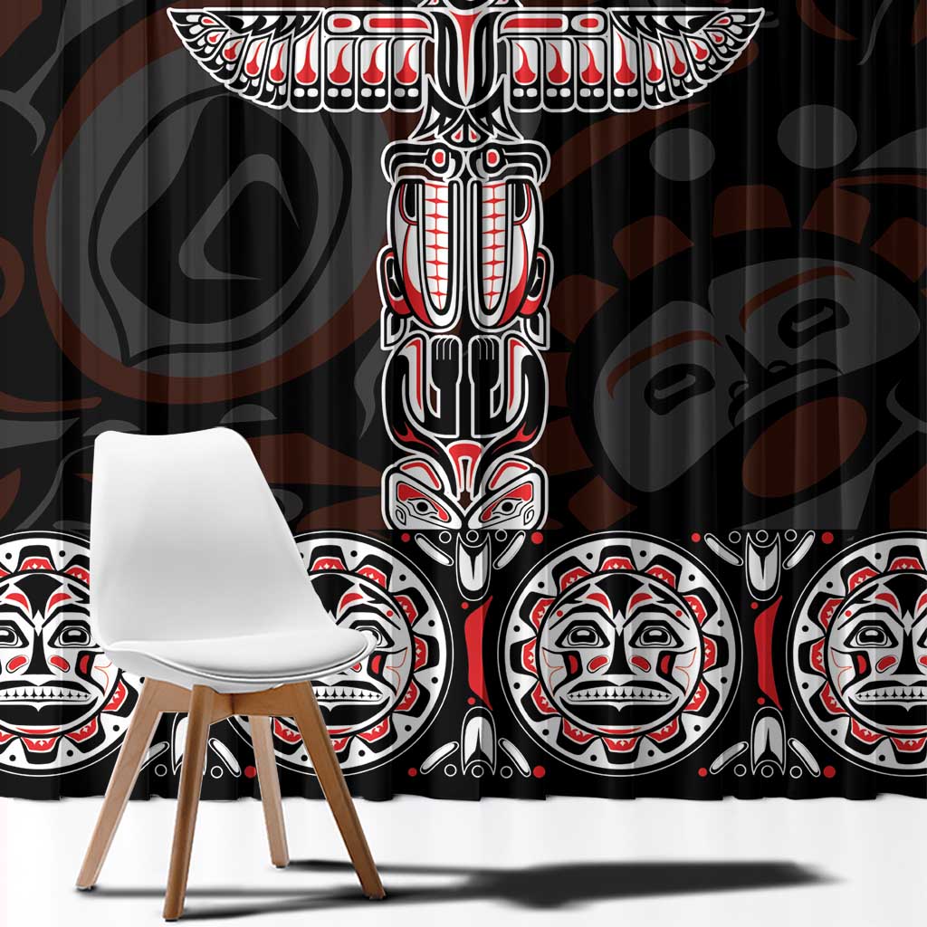 Canada Haida Totem Window Curtain Haida Spirit