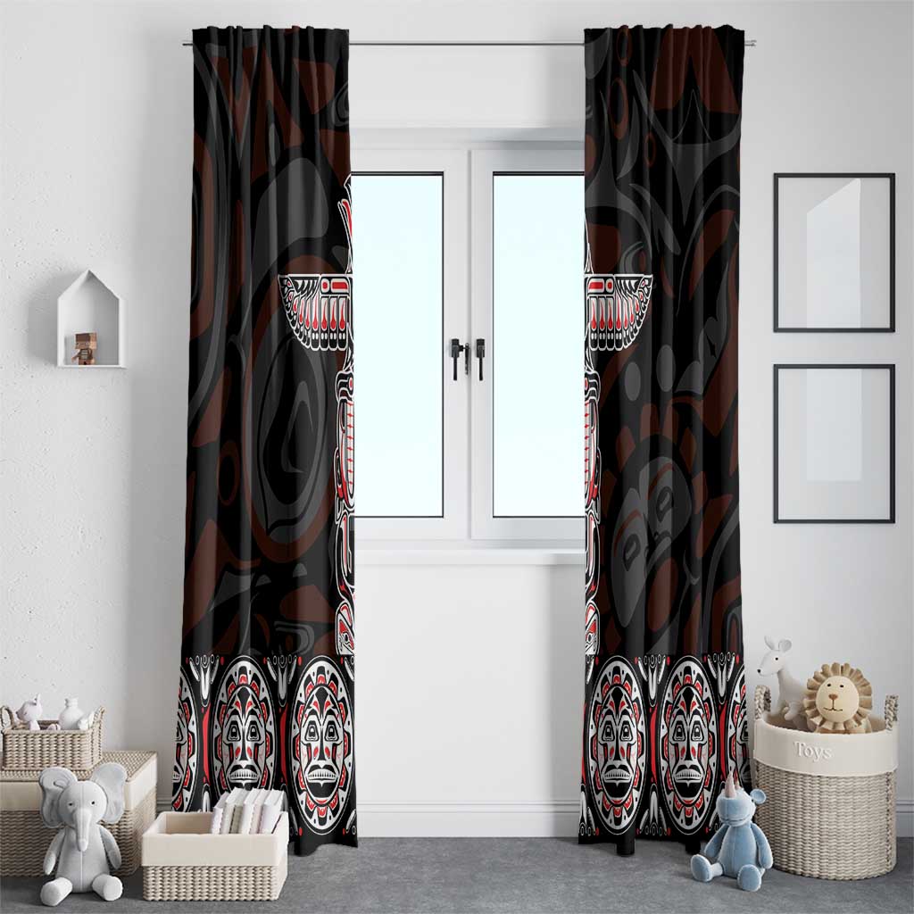 Canada Haida Totem Window Curtain Haida Spirit