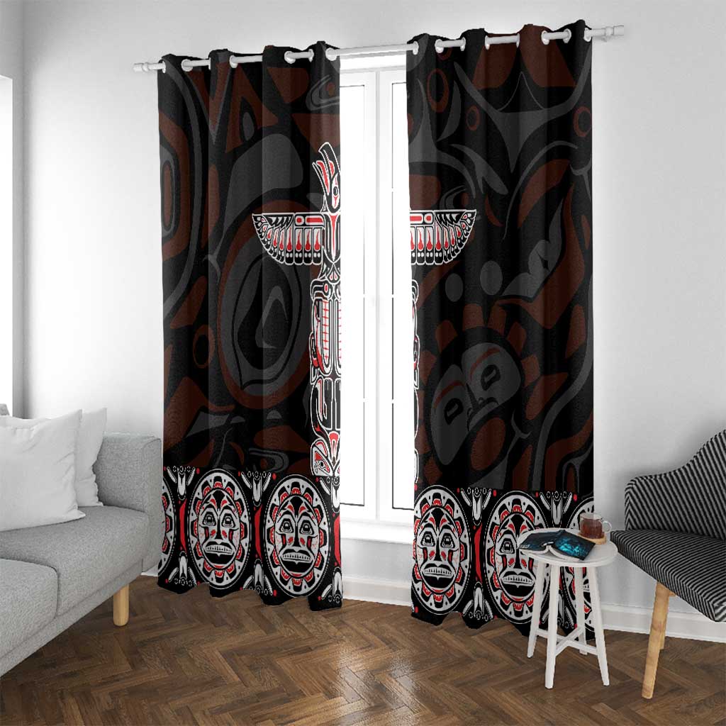 Canada Haida Totem Window Curtain Haida Spirit