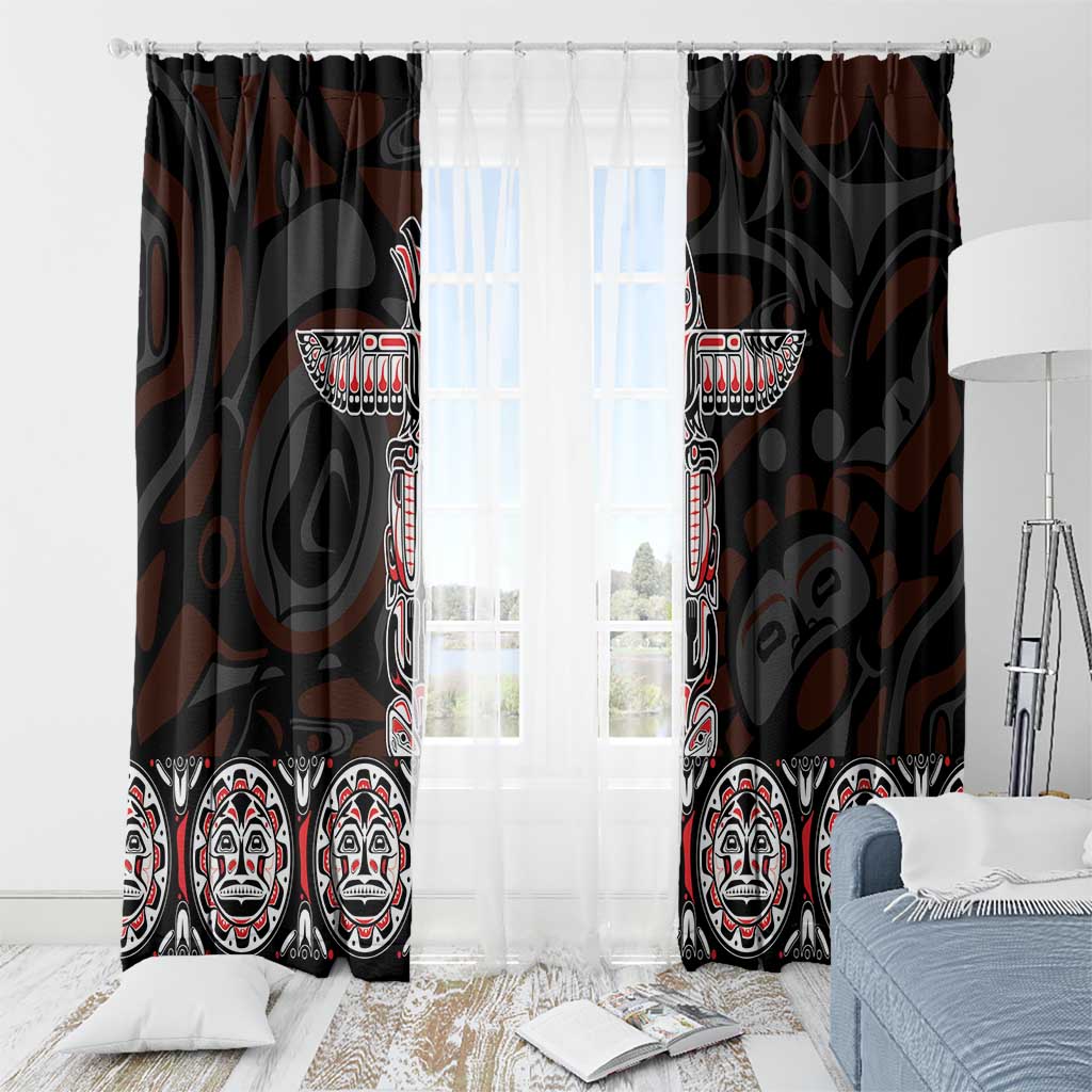 Canada Haida Totem Window Curtain Haida Spirit