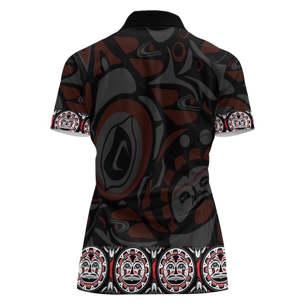 Canada Haida Totem Women Polo Shirt Haida Spirit