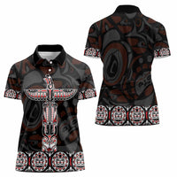 Canada Haida Totem Women Polo Shirt Haida Spirit