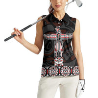 Canada Haida Totem Women Sleeveless Polo Shirt Haida Spirit