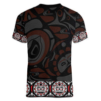 Canada Haida Totem Women V-Neck T-Shirt Haida Spirit