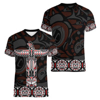 Canada Haida Totem Women V-Neck T-Shirt Haida Spirit