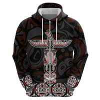 Canada Haida Totem Zip Hoodie Haida Spirit