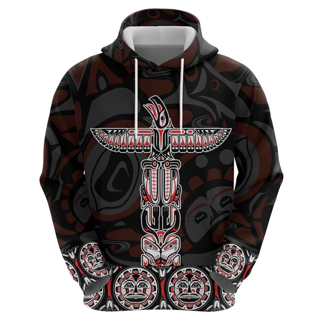 Canada Haida Totem Zip Hoodie Haida Spirit