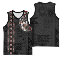 Native American Wolf Basketball Jersey Tribal Pattern