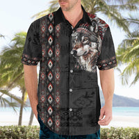 Native American Wolf Hawaiian Shirt Tribal Pattern
