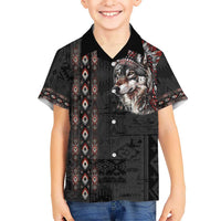 Native American Wolf Hawaiian Shirt Tribal Pattern