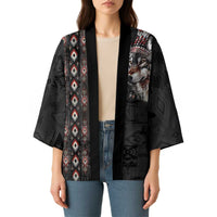 Native American Wolf Kimono Tribal Pattern