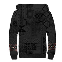 Native American Wolf Sherpa Hoodie Tribal Pattern