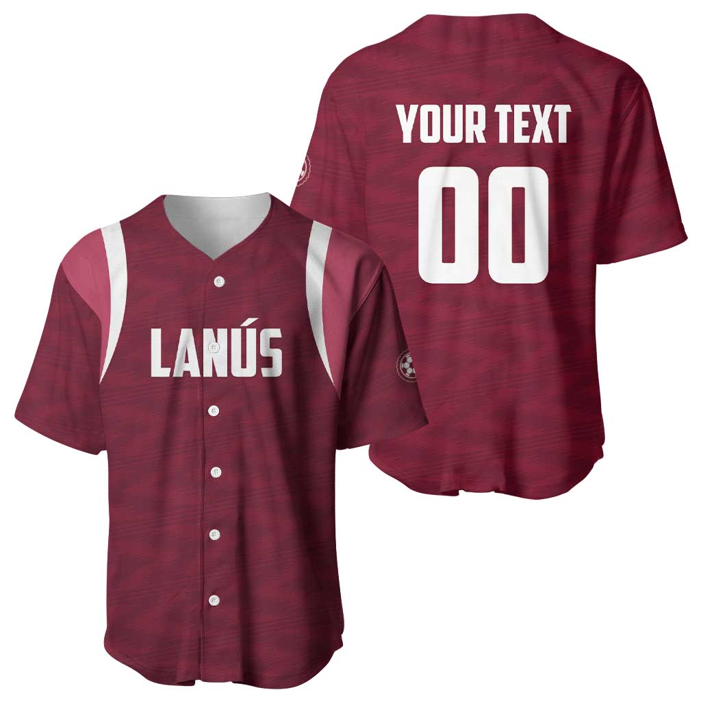 Custom Argentine Football Lanus Baseball Jersey Granate Go Champions
