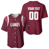 Custom Argentine Football Lanus Baseball Jersey Granate Go Champions