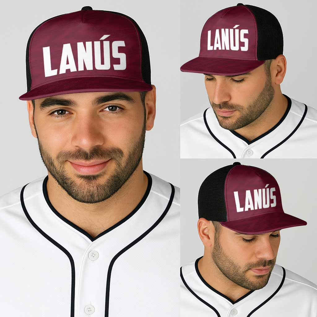 Argentine Football Lanus Baseball Net Cap Granate Go Champions